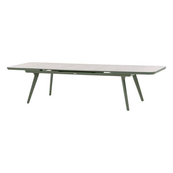 Hesperide - Table de jardin extensible "Pulpy" vert laurier & gris granite 12 places en aluminium verre et céramique Hespéride - Image 2