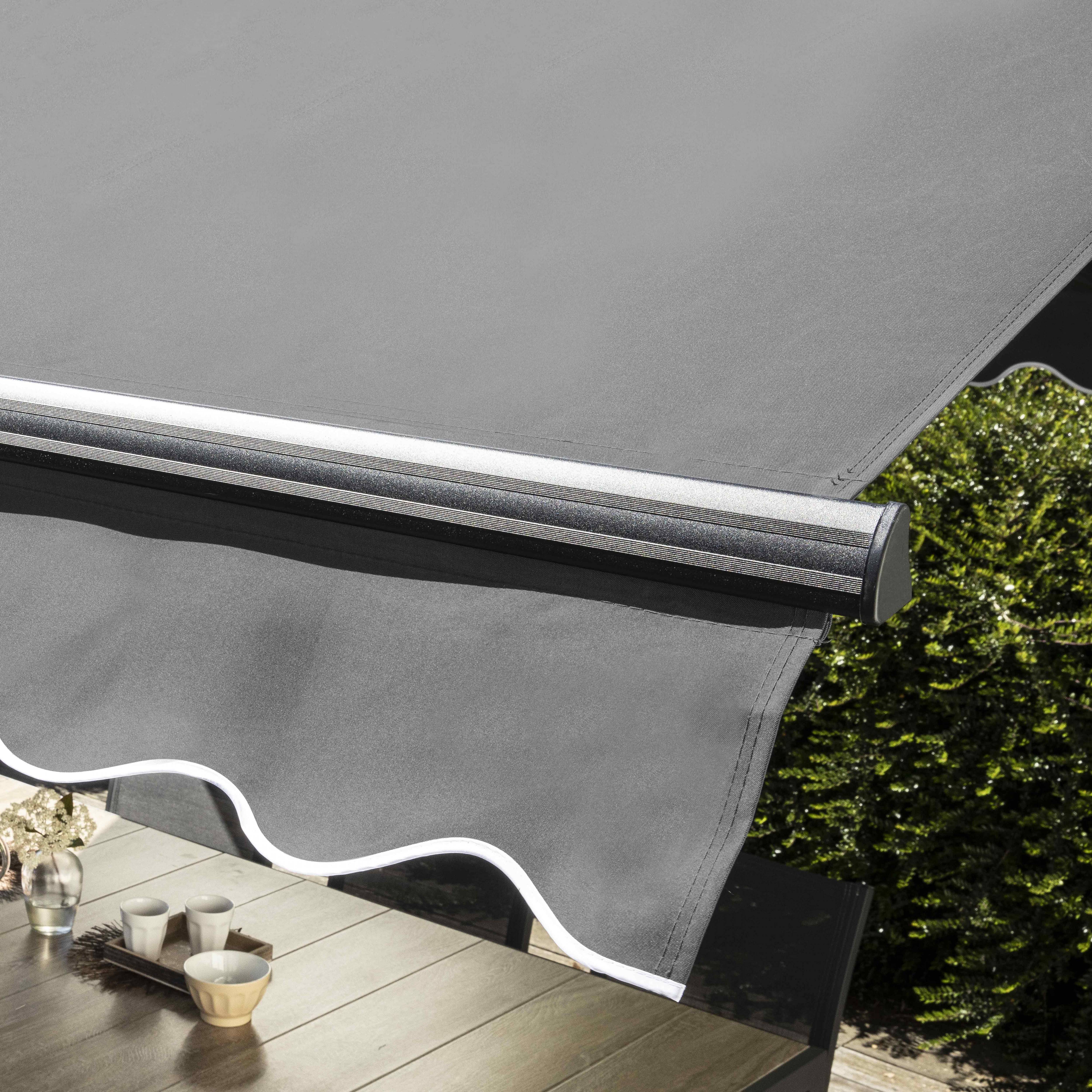 Oviala - Store double pente 3 x 4m et 4 dalles lestées anthracite Delgada - Oviala - Image 3