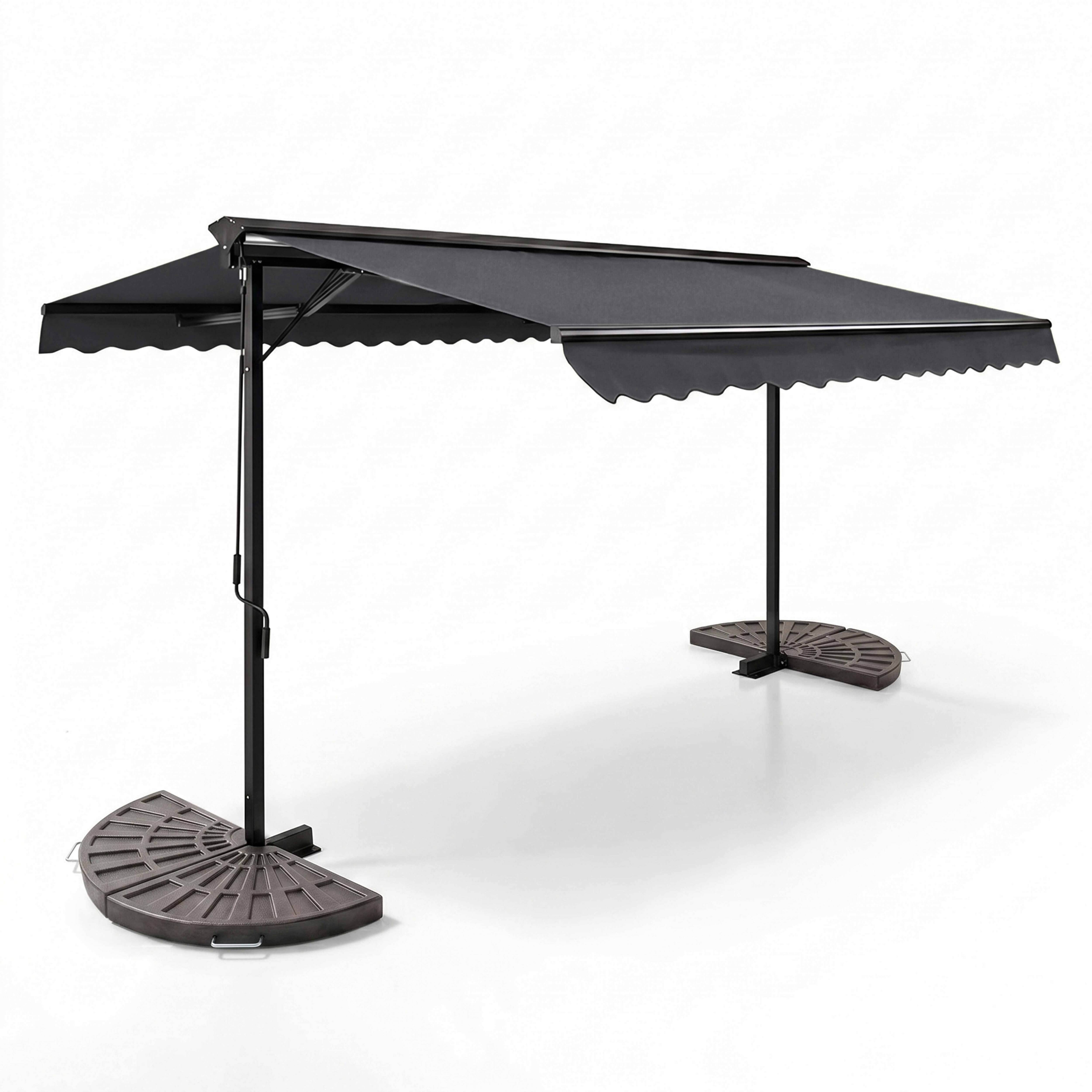 Oviala - Store double pente 3 x 4m et 4 dalles lestées anthracite Delgada - Oviala - Image 1