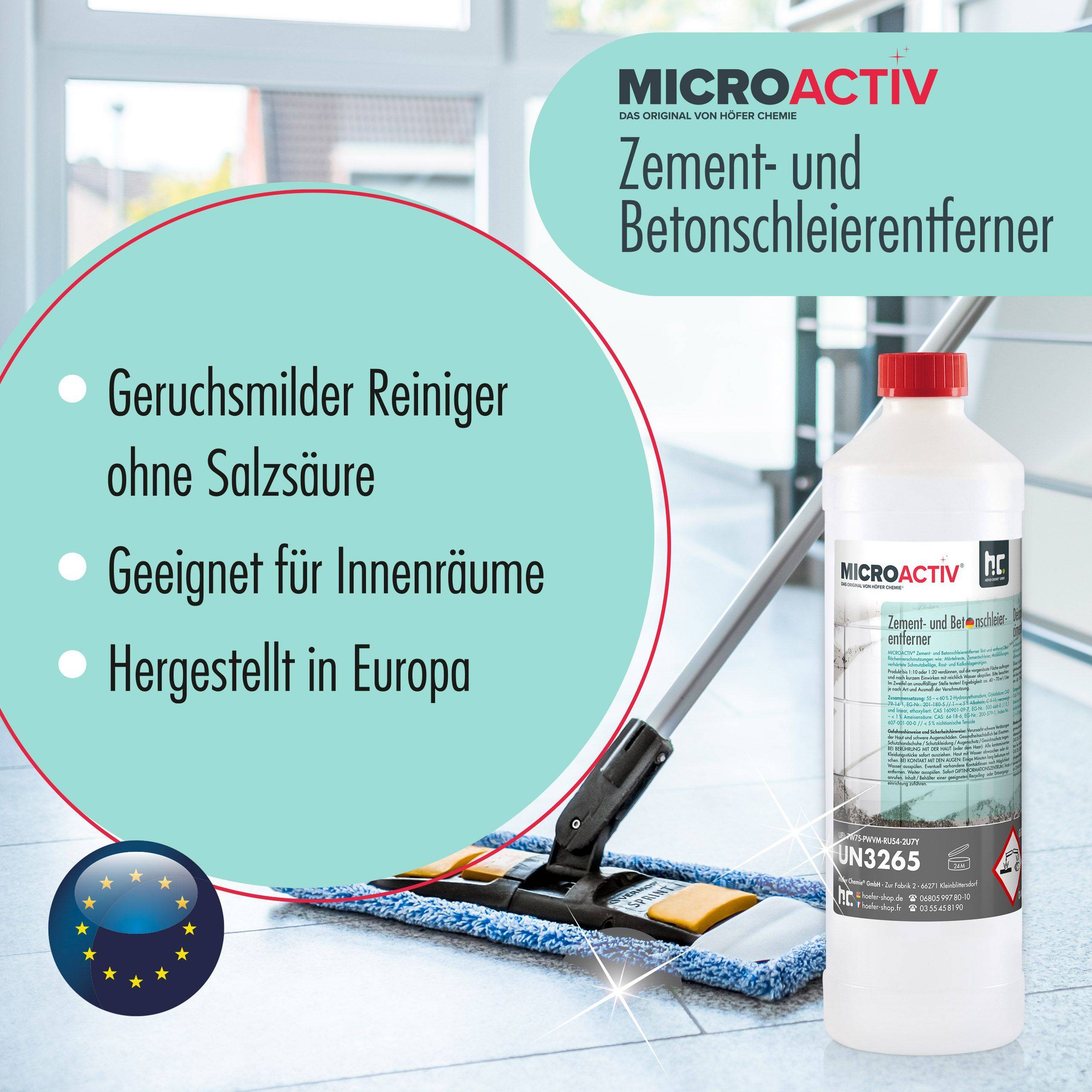 1 L de Microactiv® nettoyant pour voile de ciment et béton en bouteille x 3 - Image 2