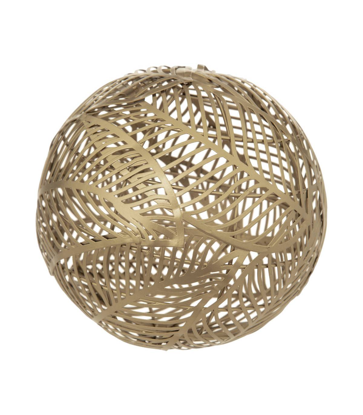 Atmosphera - Boule déco en Métal Doré D 14 cm - Image 1