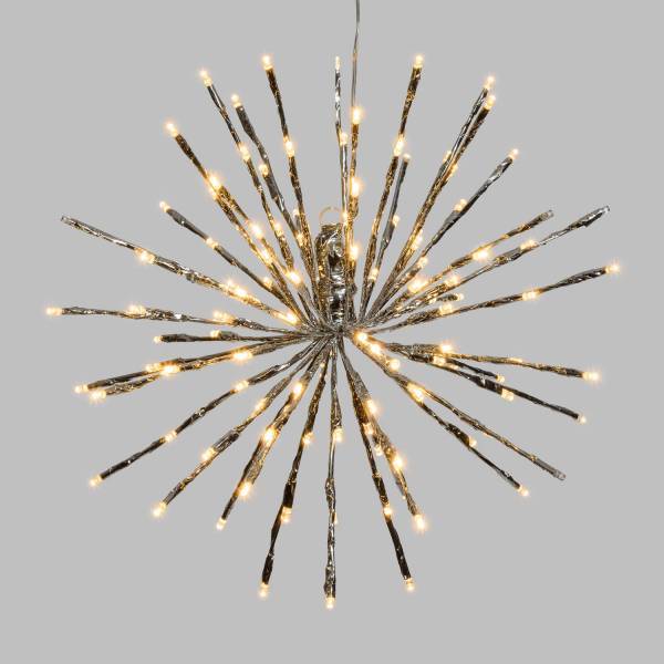 Lotti - Boule lumineuse à branche flash 40 CM 120 LED blanc chaud argentée Lotti - Image 1