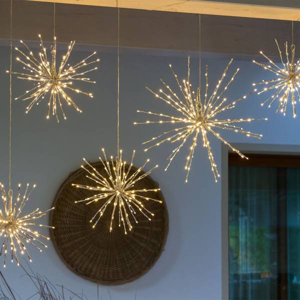 Lotti - Boule lumineuse à branche flash 40 CM 120 LED blanc chaud argentée Lotti - Image 10