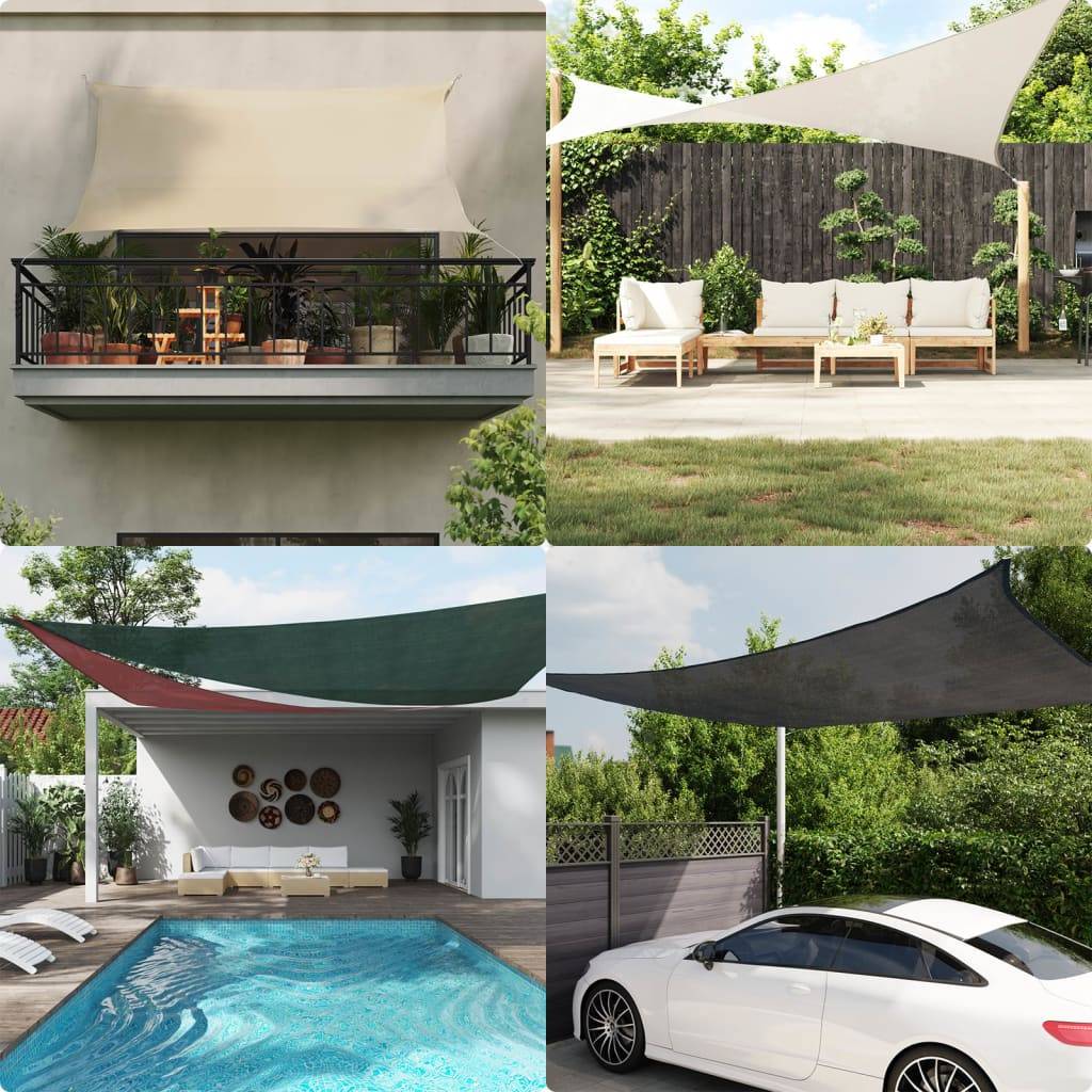 Maison Chic - Voile d'ombrage - Voile solaire 160 g/m² Crème 5x6 m PEHD - Meuble Pro - Image 2