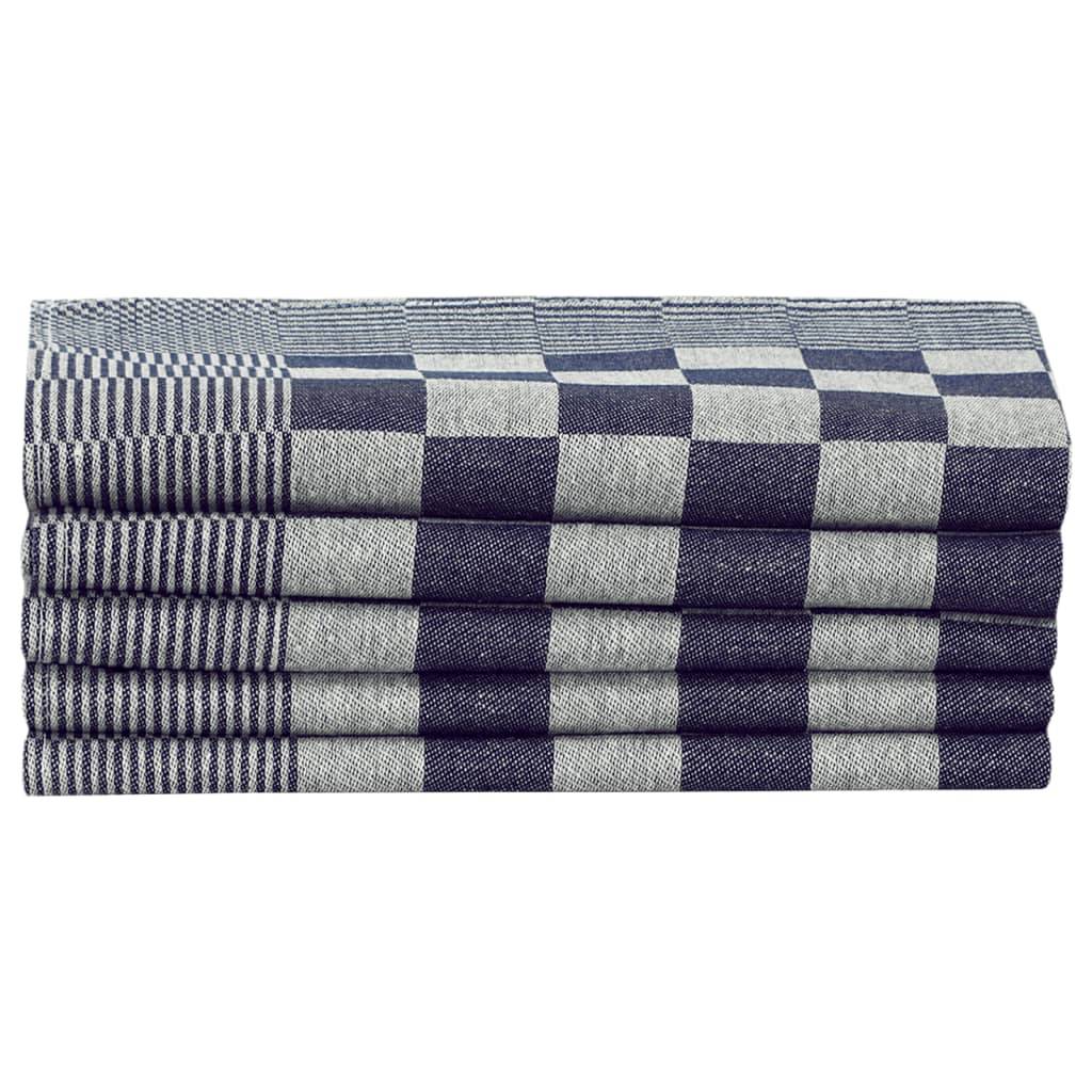 Ensemble de serviettes 10 pcs bleu et blanc coton Maison Chic - Image 5