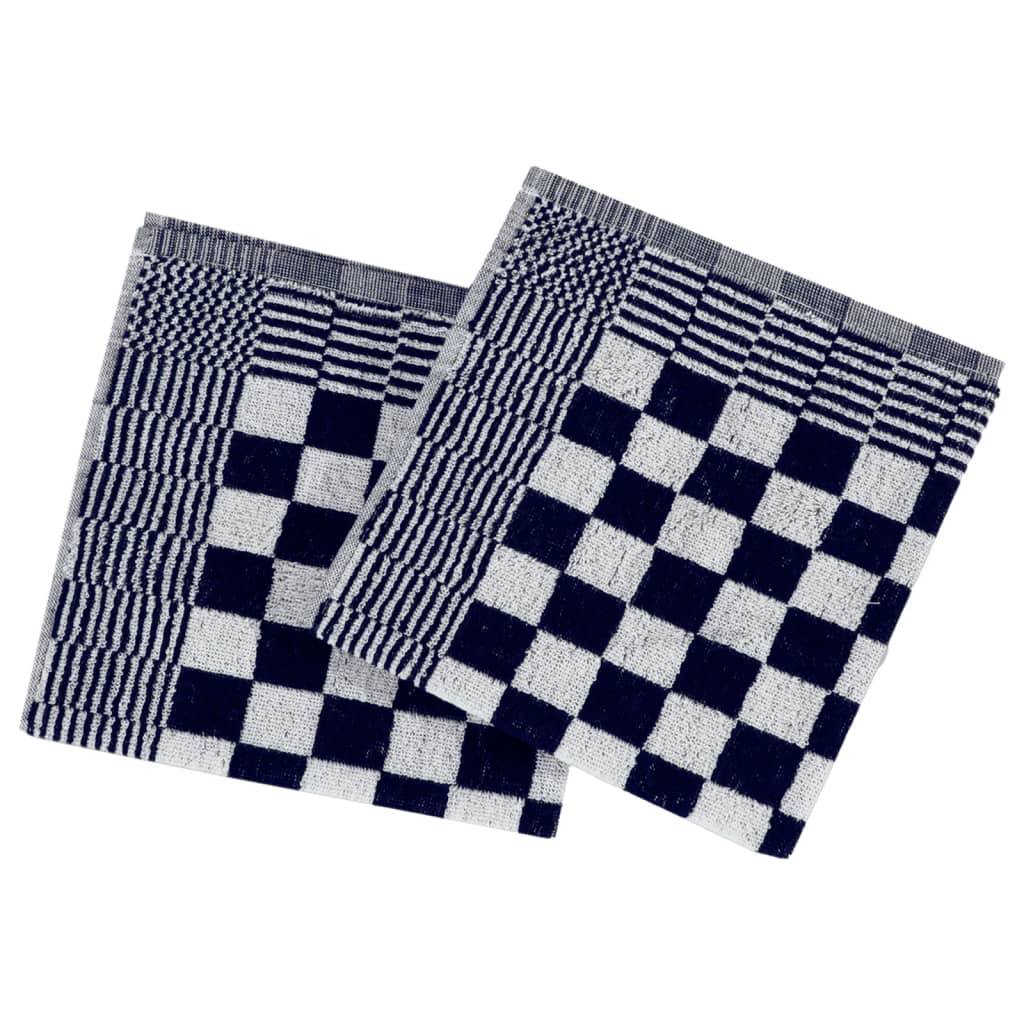 Ensemble de serviettes 10 pcs bleu et blanc coton Maison Chic - Image 7