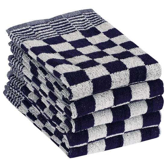 Ensemble de serviettes 10 pcs bleu et blanc coton Maison Chic - Image 4