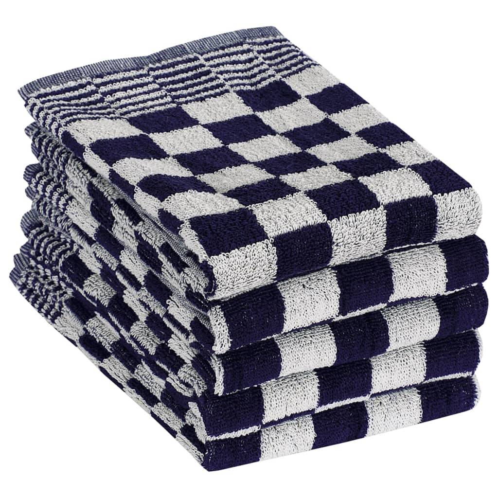Ensemble de serviettes 10 pcs bleu et blanc coton Maison Chic - Image 4