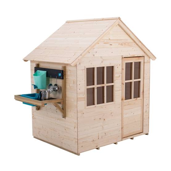 Maisonnette cabane enfant avec cuisine extérieure en bois FSC® REFUGE - Image 2