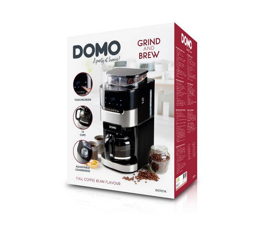 Cafetière filtre programmable 12 tasses 900w noir DO721K Domo - Image 3