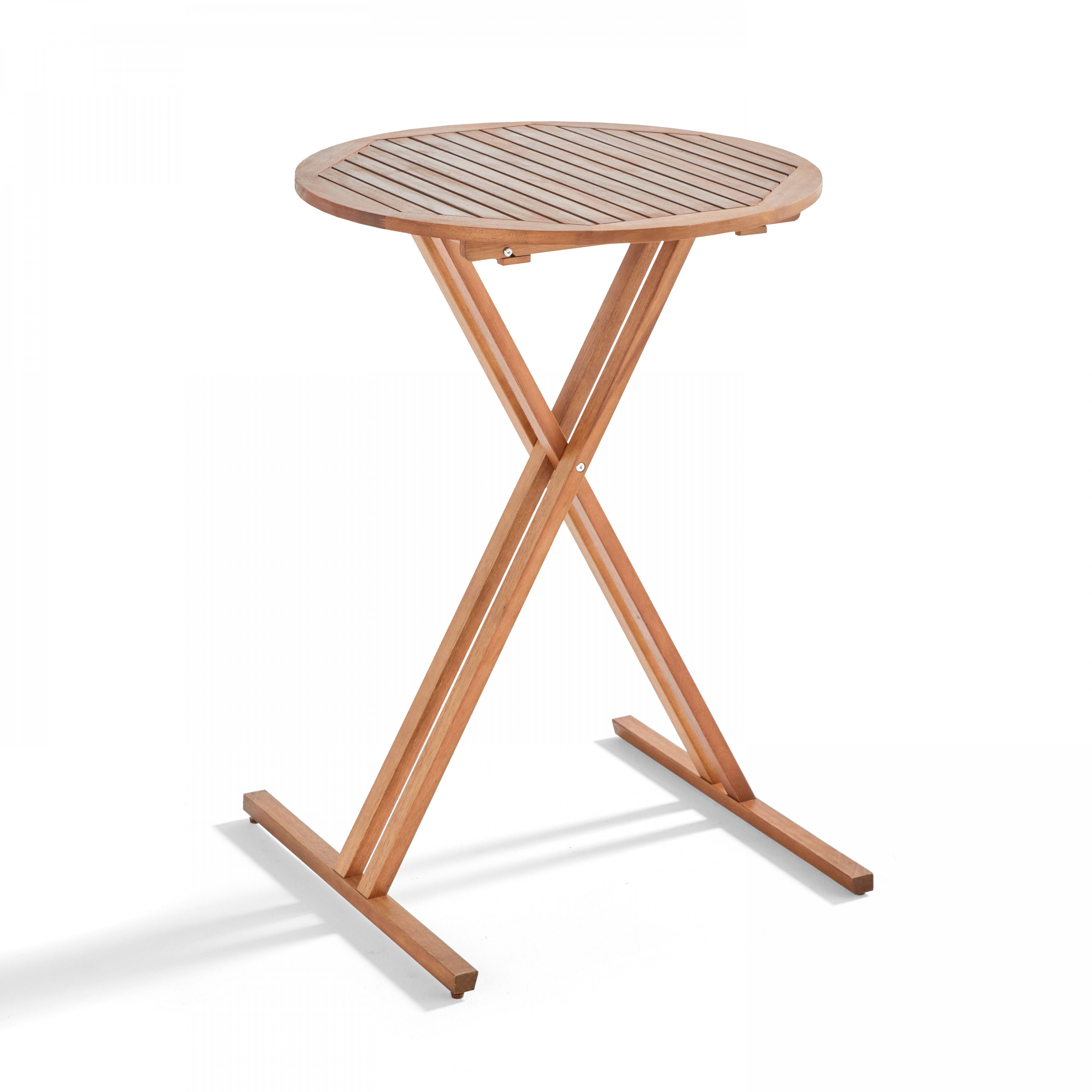 Oviala - Mange-debout pliant rond en bois d'eucalyptus Poya - Oviala - Image 1