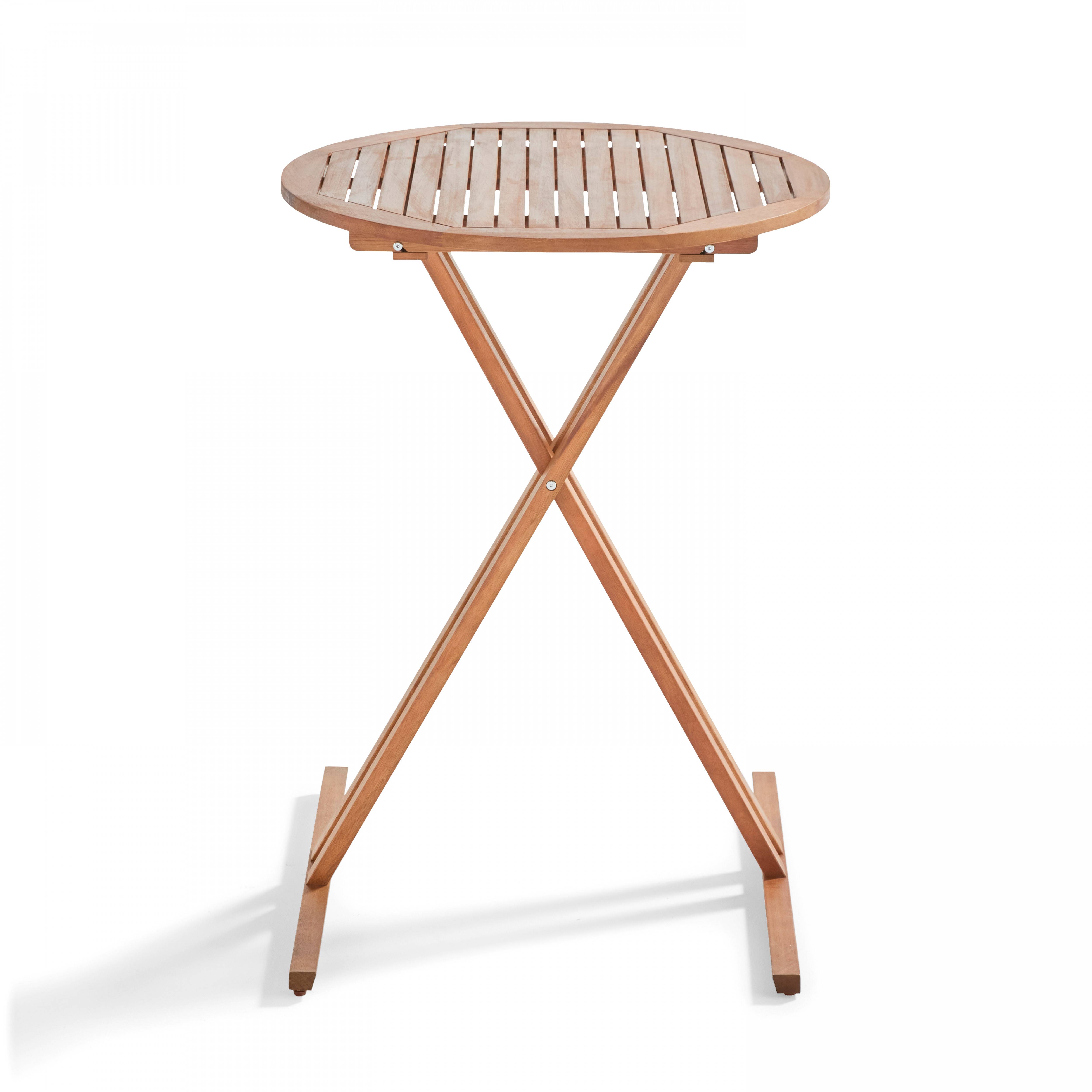 Oviala - Mange-debout pliant rond en bois d'eucalyptus Poya - Oviala - Image 2
