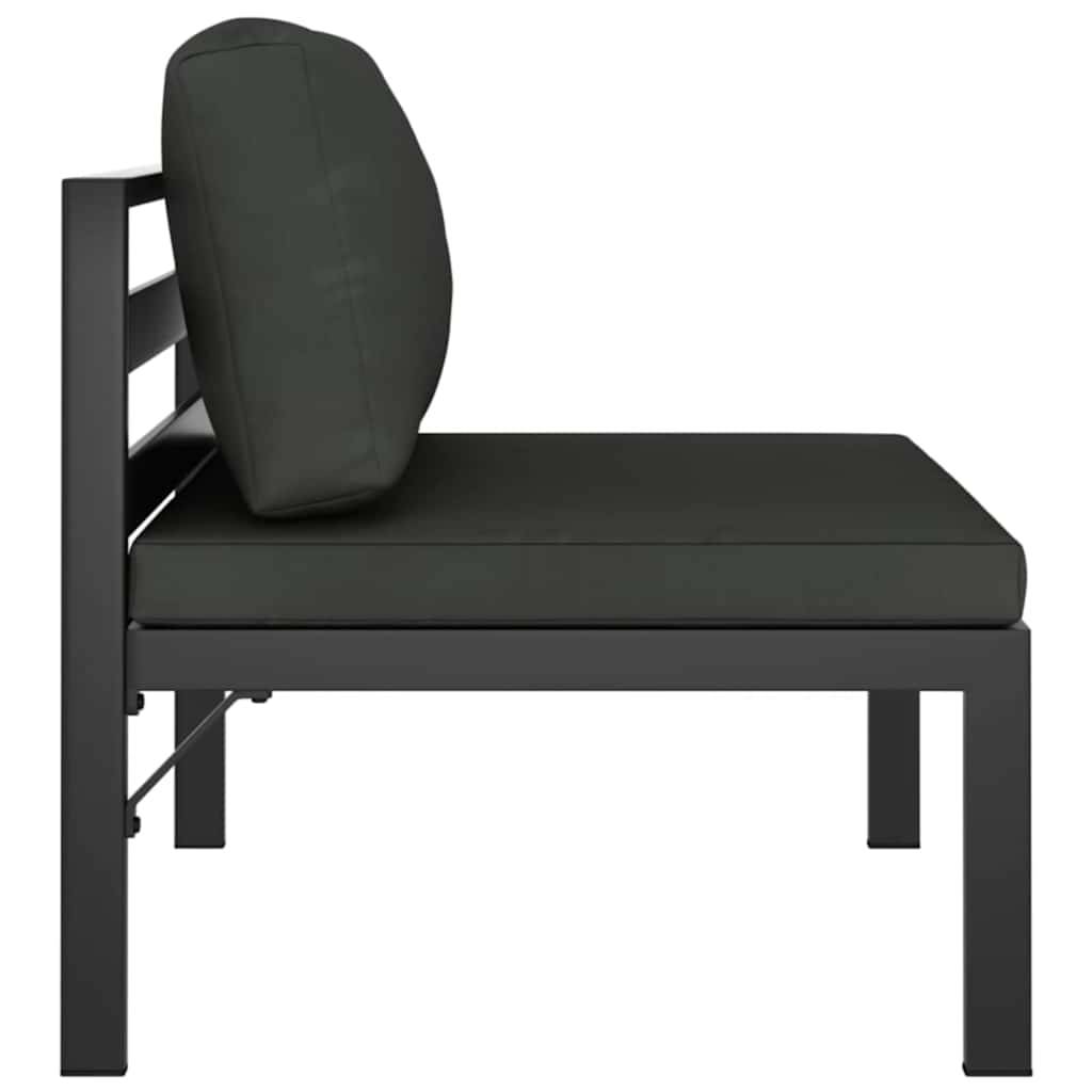 Vidaxl - Canapé de jardin 2 places avec coussins-Salon de jardin Aluminium Anthracite - Image 6