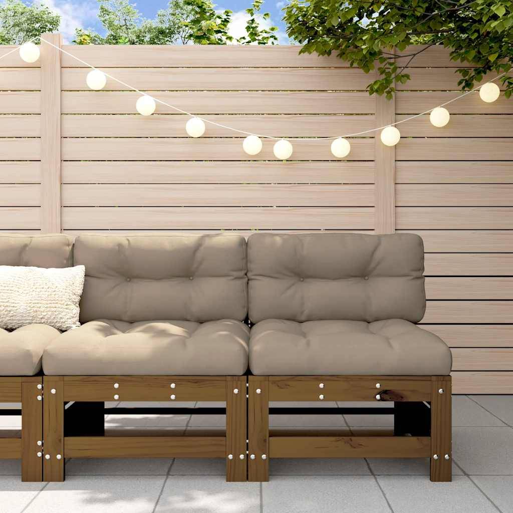 Vidaxl - Canapés centraux de jardin 2 pcs marron miel bois de pin solide vidaXL 825642 - Image 1