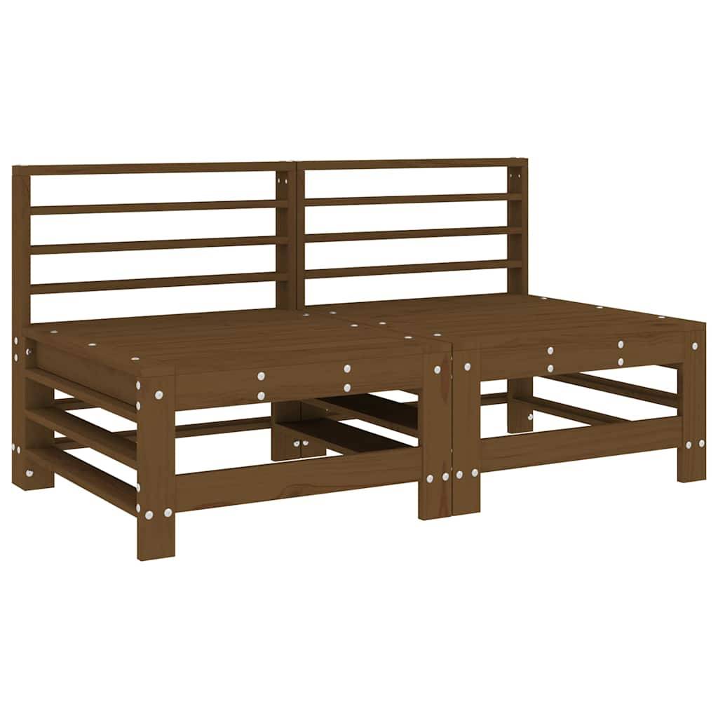 Vidaxl - Canapés centraux de jardin 2 pcs marron miel bois de pin solide vidaXL 825642 - Image 2