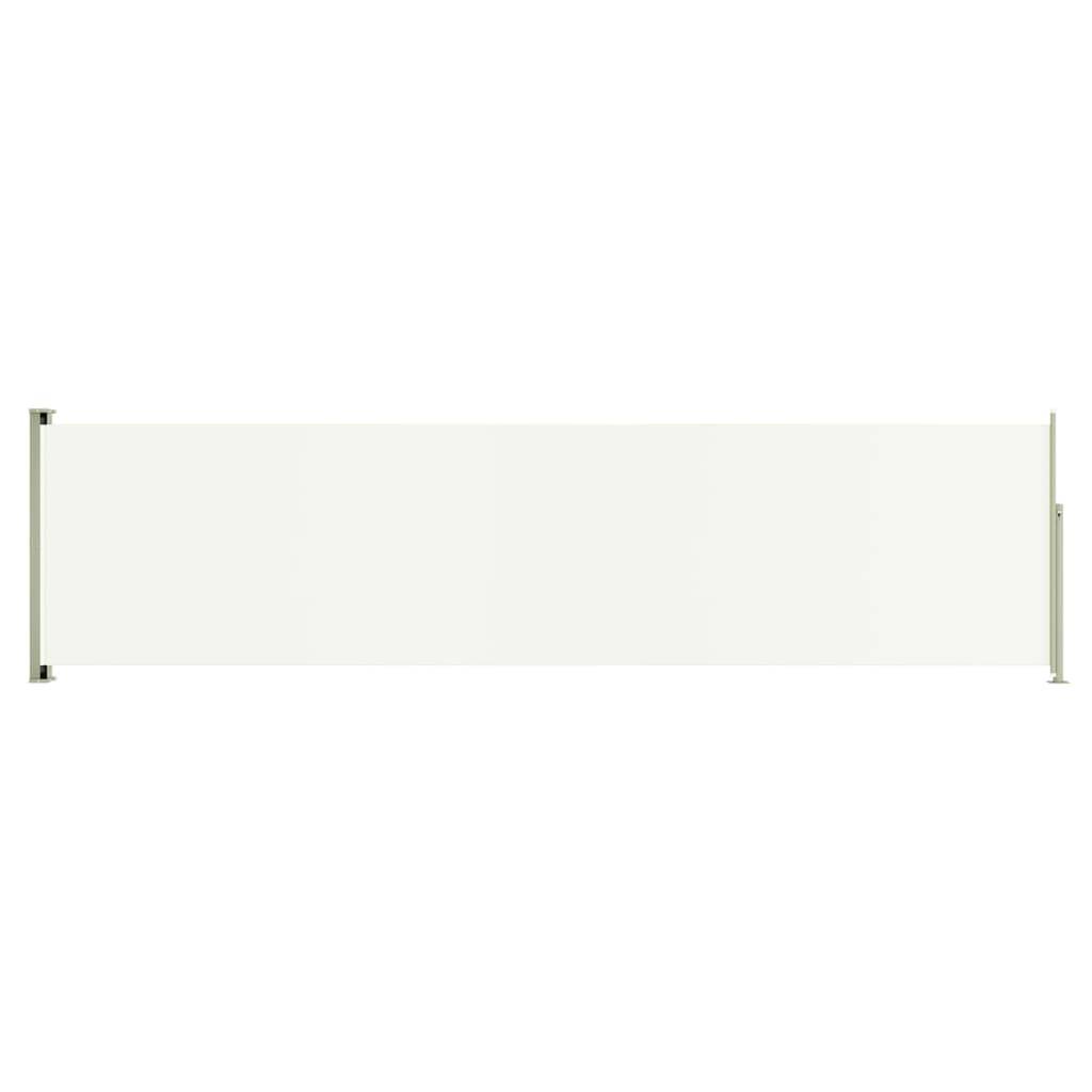 Helloshop26 - Auvent paravent store brise-vue latéral rétractable de patio jardin terrasse balcon protection visuelle écran 160 x 600 cm crème - Image 1