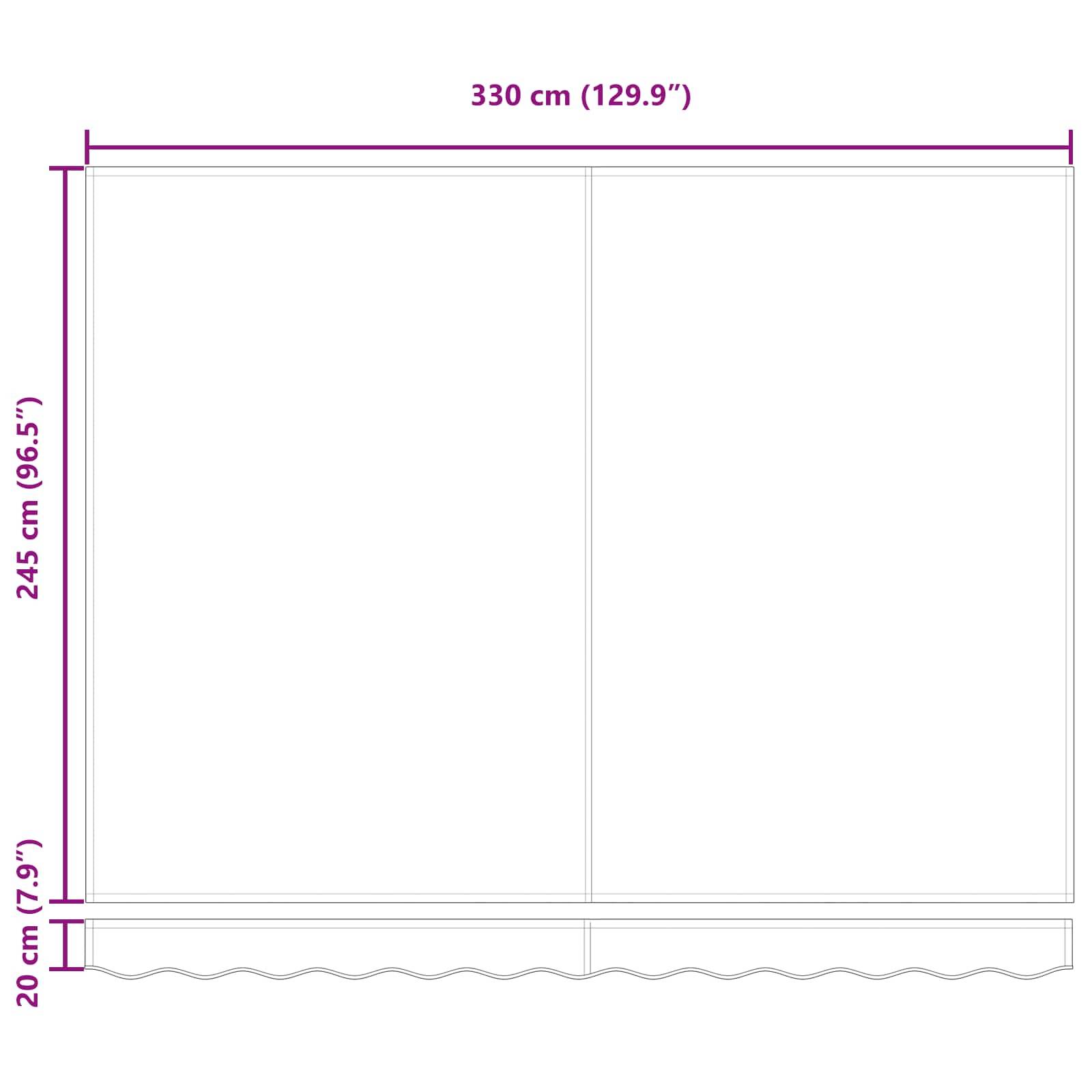 Vidaxl - Cadre d'auvent Gris clair 350 x 250 cm vidaXL 3330391 - Image 3