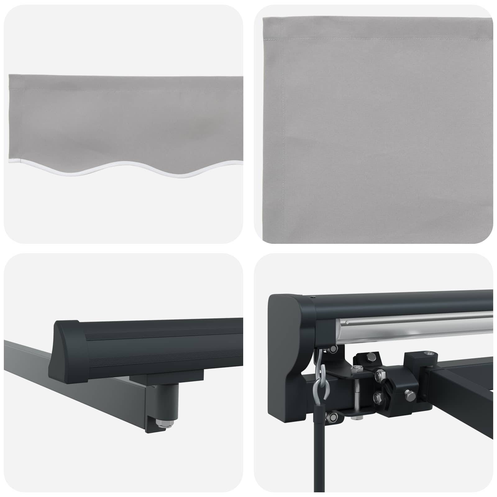 Vidaxl - Cadre d'auvent Gris clair 350 x 250 cm vidaXL 3330391 - Image 9