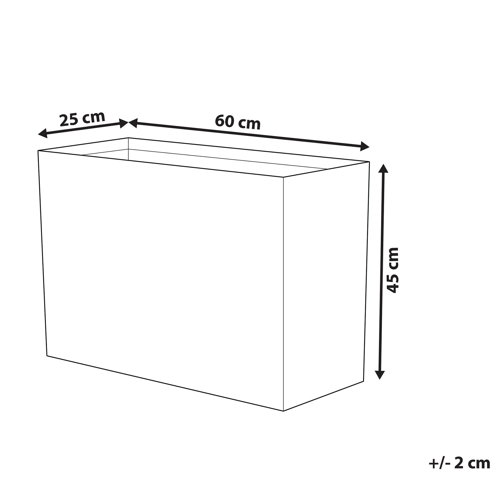 Beliani - Haut Cache-Pot Beige Rectangulaire 25 x 60 x 45 cm Bac à Fleurs en Pierre et Polyrésine au Design Moderne Idéal pour Extérieur et Intérieur Beliani - Image 3