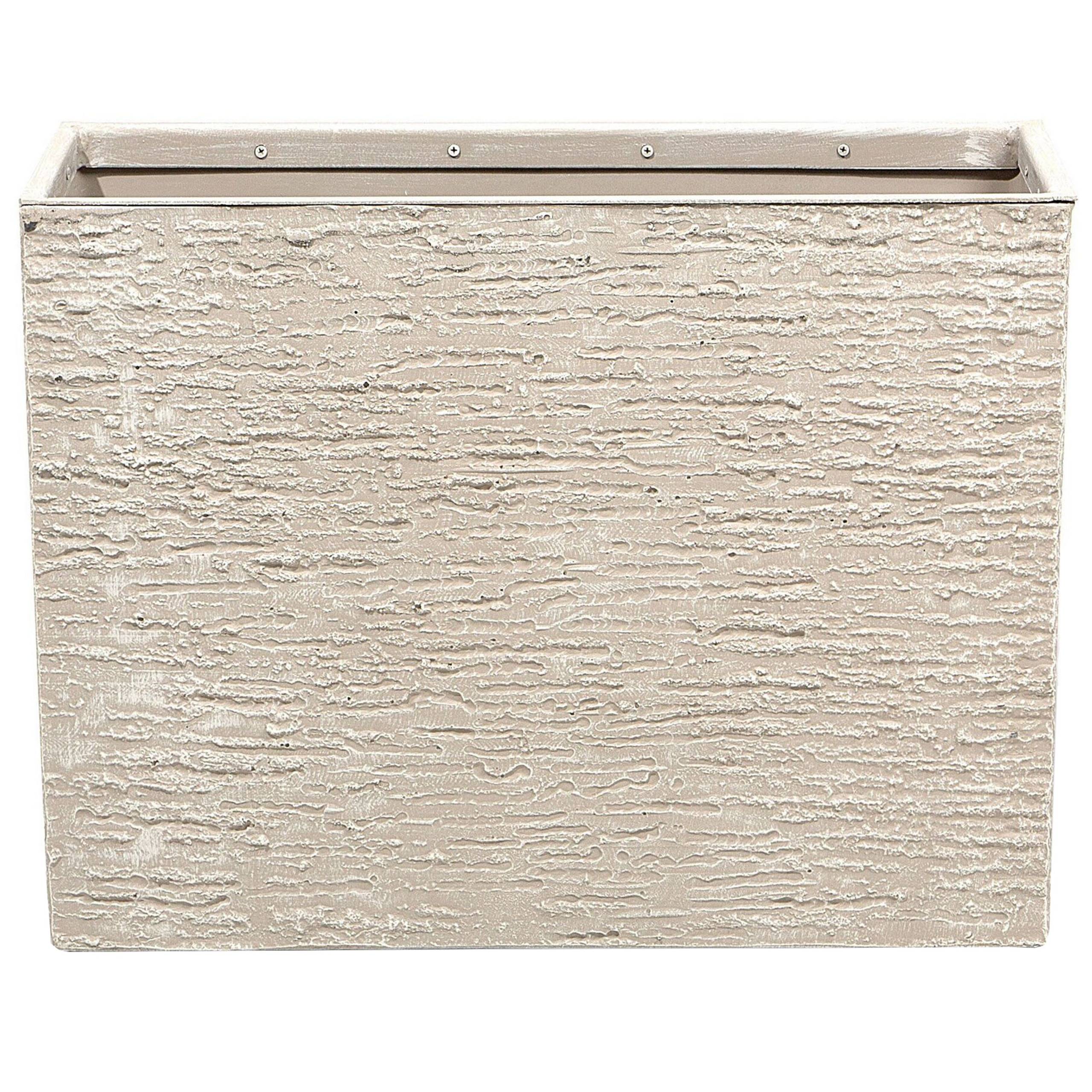 Beliani - Haut Cache-Pot Beige Rectangulaire 25 x 60 x 45 cm Bac à Fleurs en Pierre et Polyrésine au Design Moderne Idéal pour Extérieur et Intérieur Beliani - Image 1