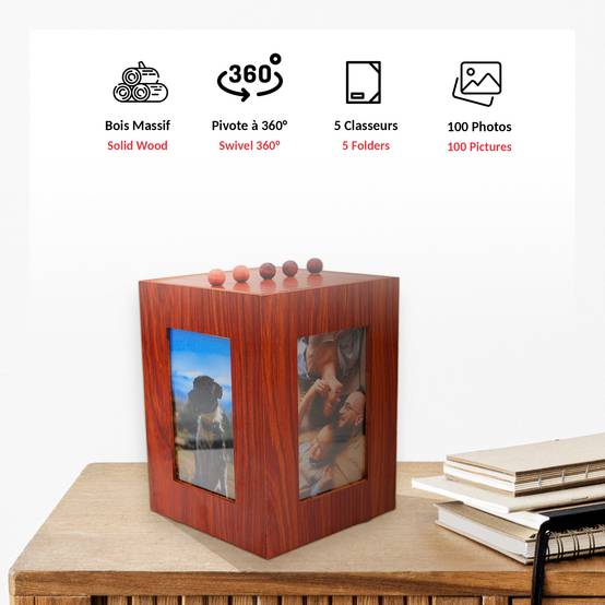 Porte photos 360 FISHTEC 100 photos Twist & Wood - Image 3
