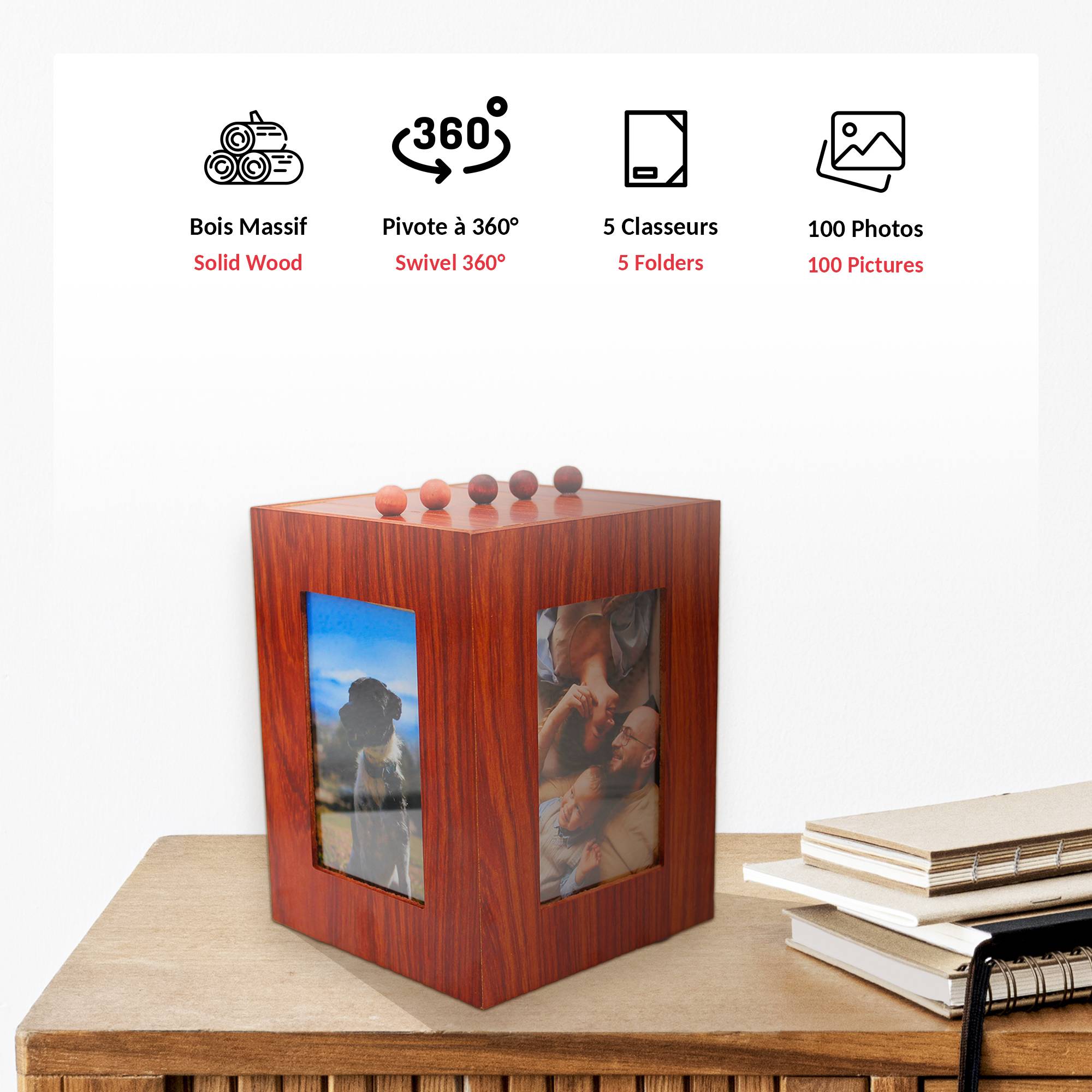 Porte photos 360 FISHTEC 100 photos Twist & Wood - Image 3