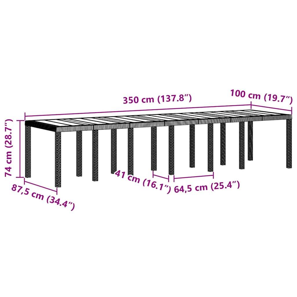 ComfortXL - Salon de Jardin Gris 12 Personnes en Poly Rattan Grande Table pour Recevoir sur la Terrasse Gris Clair – ComfortXL Outdoor Living - Image 5