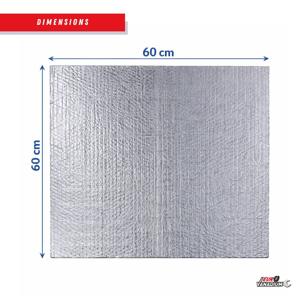 Plaque isolante mince pour isolation thermique 60 x 60 cm - Réflecteur de chaleur x2 - Image 2