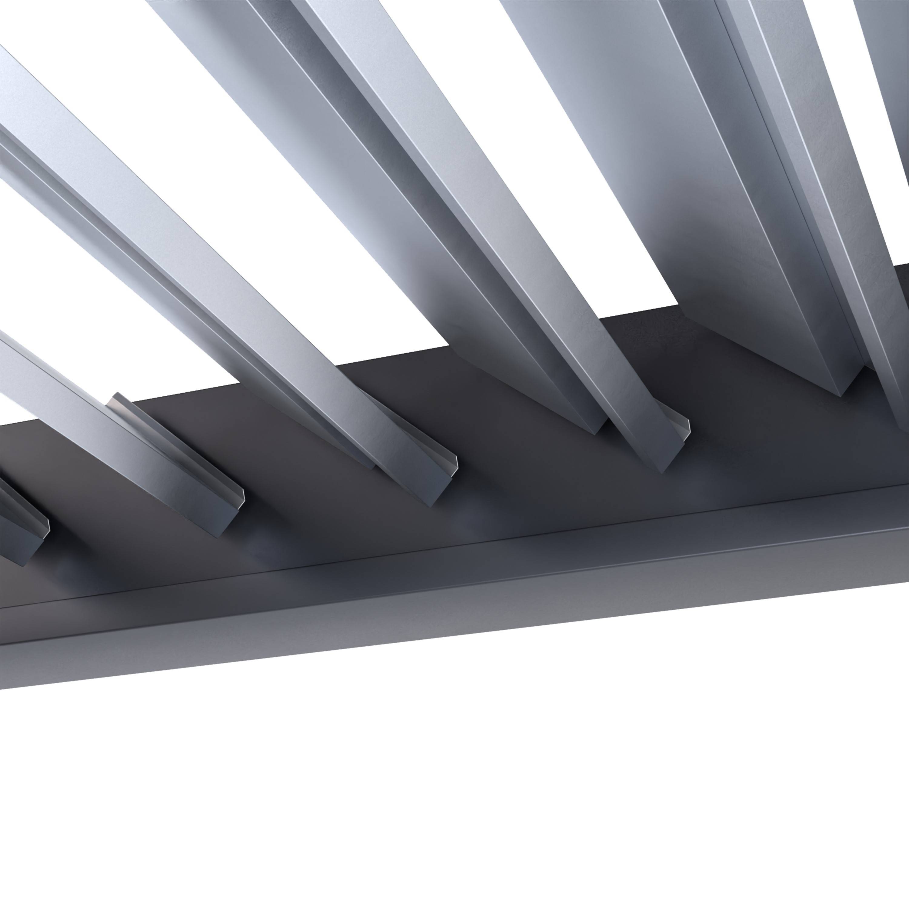 Pergola Bioclimatique Aluminium Adossée 19m² - 3,6x5,3 - Deux Stores Inclus  - Anthracite - 34 lames en Aluminium a 120 degrés - Image 6