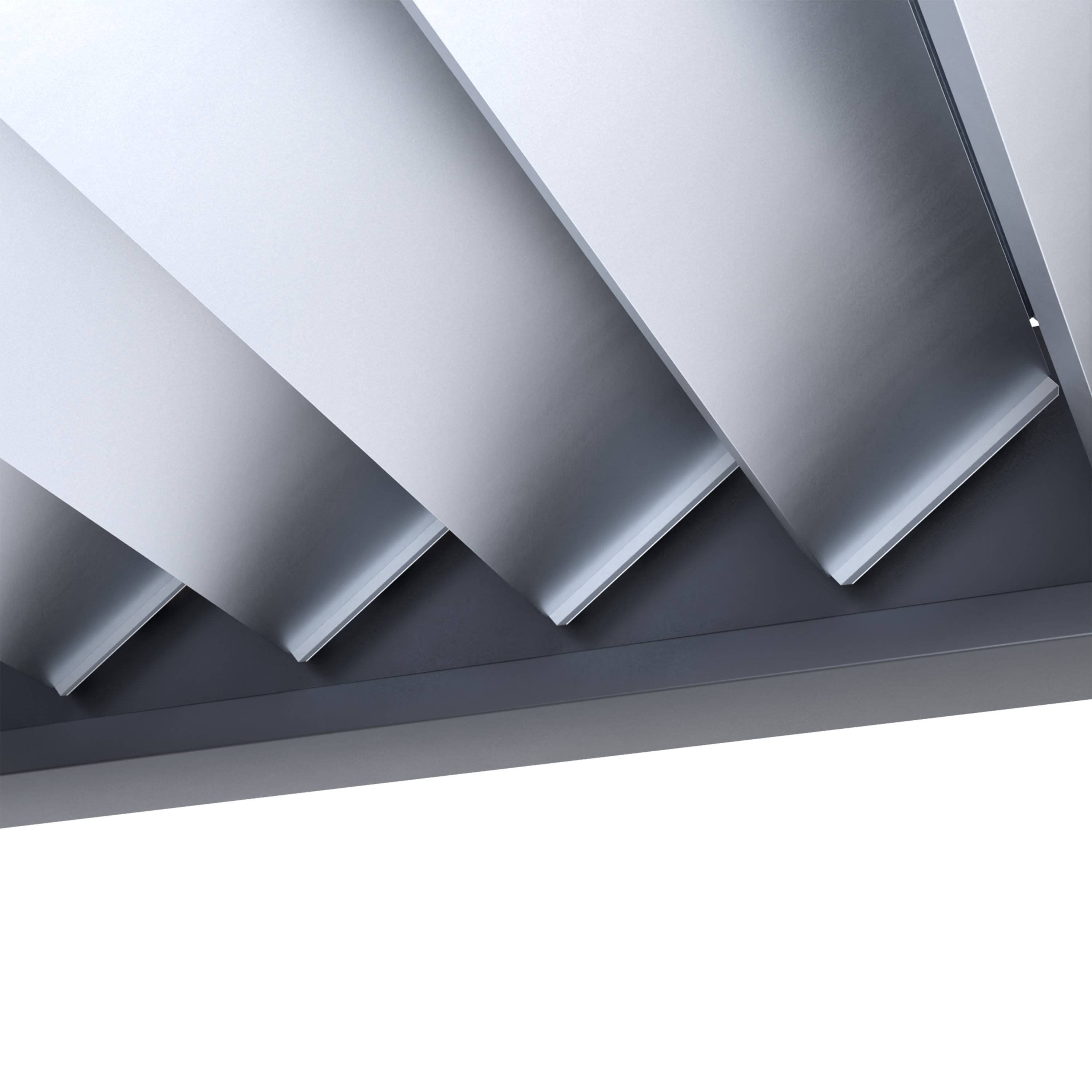 Pergola Bioclimatique Aluminium Adossée 19m² - 3,6x5,3 - Deux Stores Inclus - Anthracite - 34 lames en Aluminium a 120 degrés - Image 5