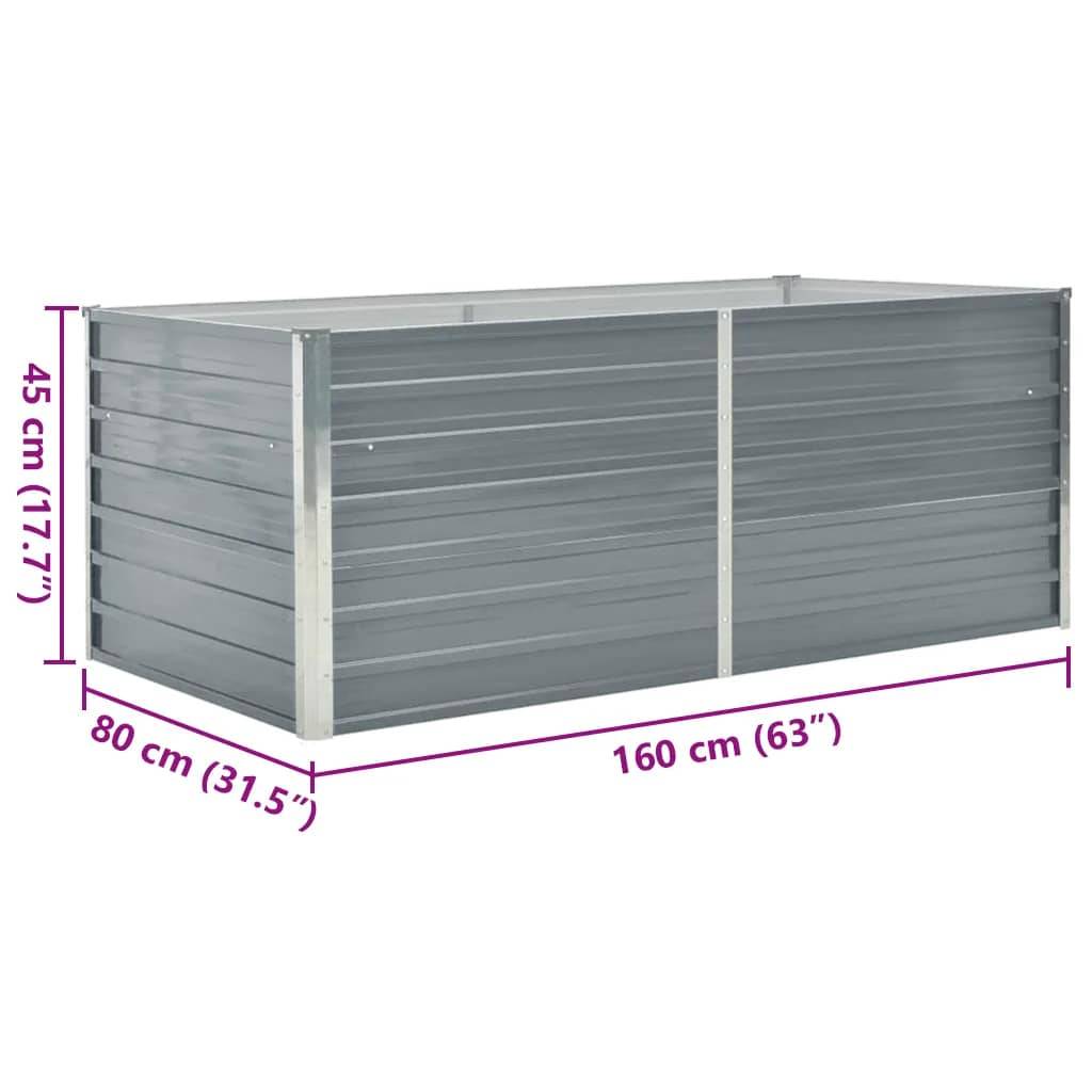 Prolenta Premium - Jardinière acier gris 160 x 80 x 45 cm - Prolenta premium p330.1 - Image 7