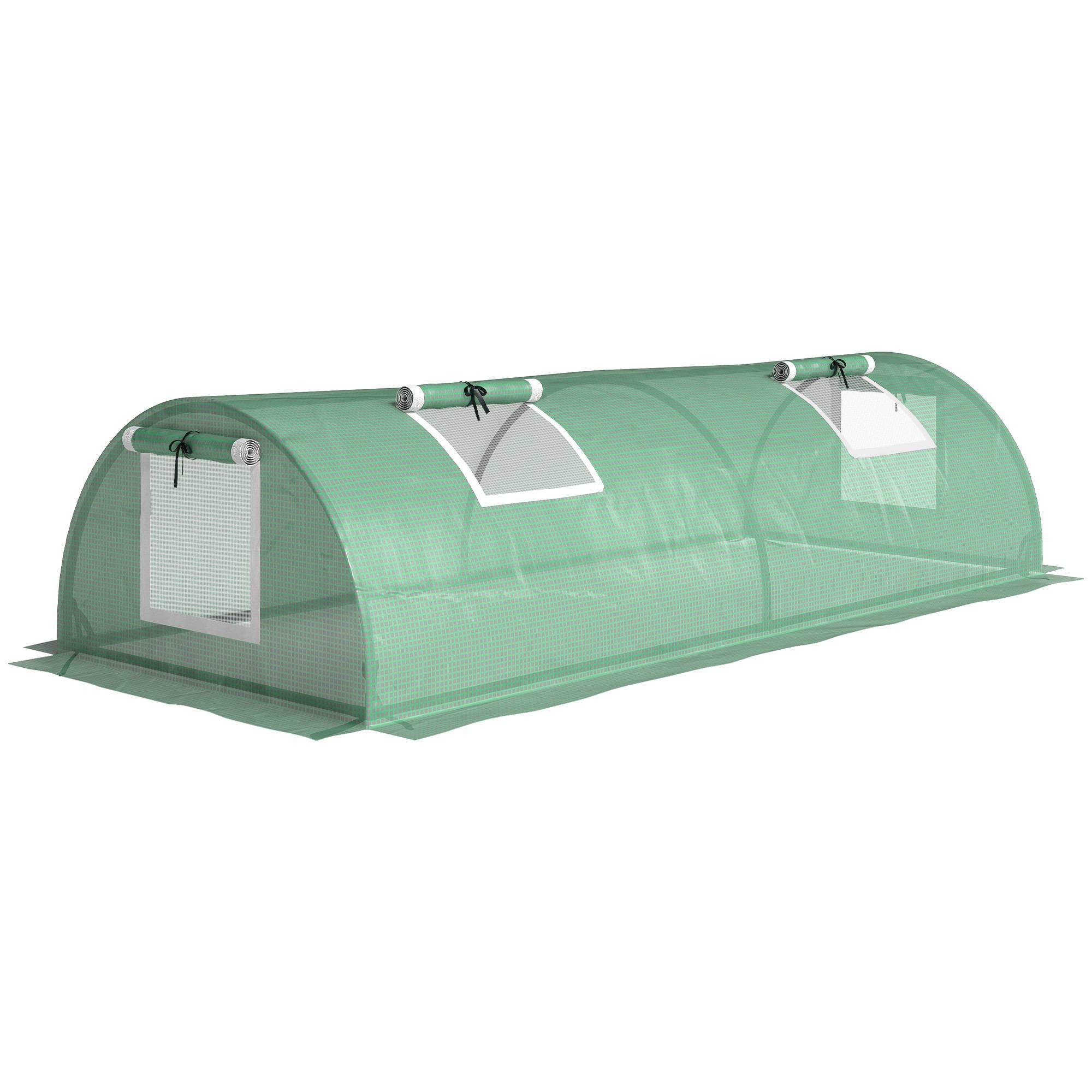 ComfortXL - Serre tunnel basse en acier et plastique vert 200 x 80 x 45 cm potager protection UV - ComfortXL Outdoor Living - Image 2