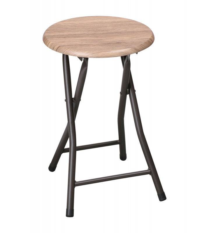 Importdistrib - Tabouret Pliable Diam 30cm H45cm IMPORTDISTRIB - Image 1