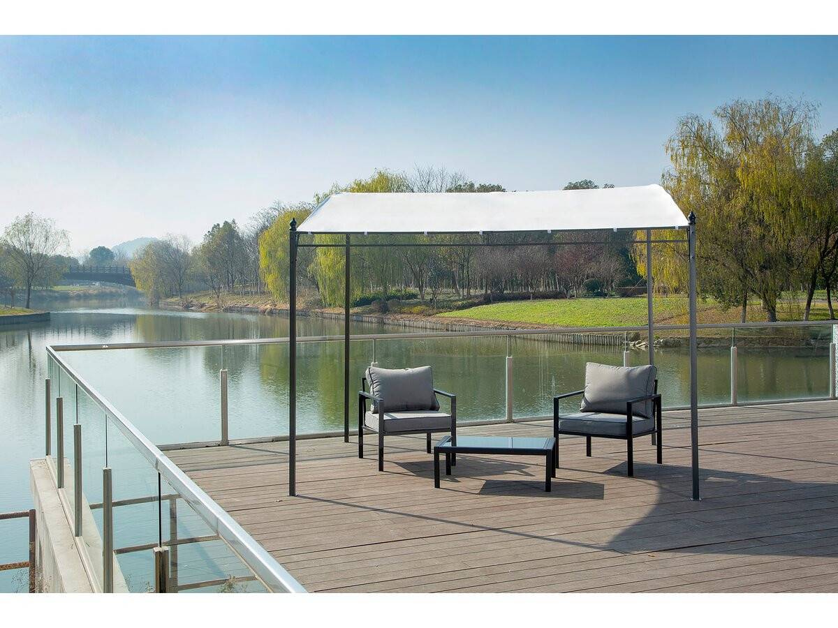 Habitat Et Jardin - Pergola Inclinée En Métal - 3 X 2,5 M - Beige -habitat Et Jardin - Image 2
