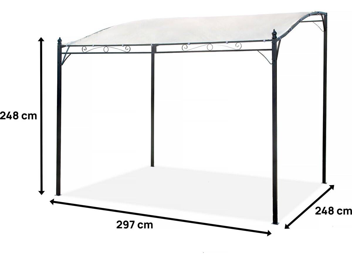 Habitat Et Jardin - Pergola Inclinée En Métal - 3 X 2,5 M - Beige -habitat Et Jardin - Image 3