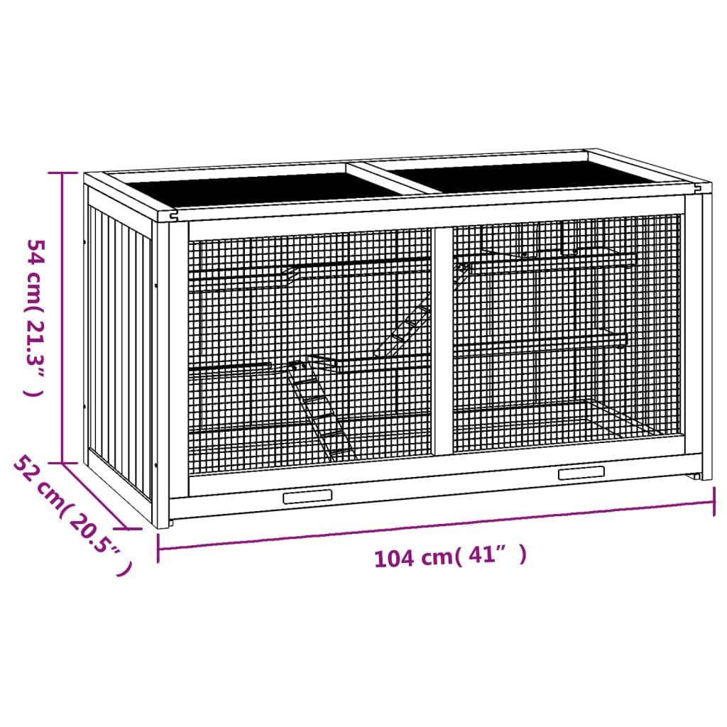 Grande cage à hamster en bois de sapin avec plateau 104x52x54 cm – ComfortXL Outdoor Living - Image 9