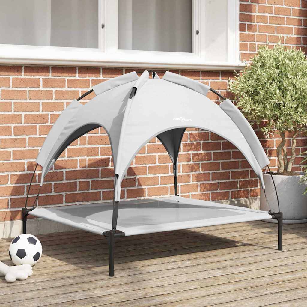 Lit pour chien acier gris argenté 90 x 81 x 80.5 cm - PANGIVO - Image 1