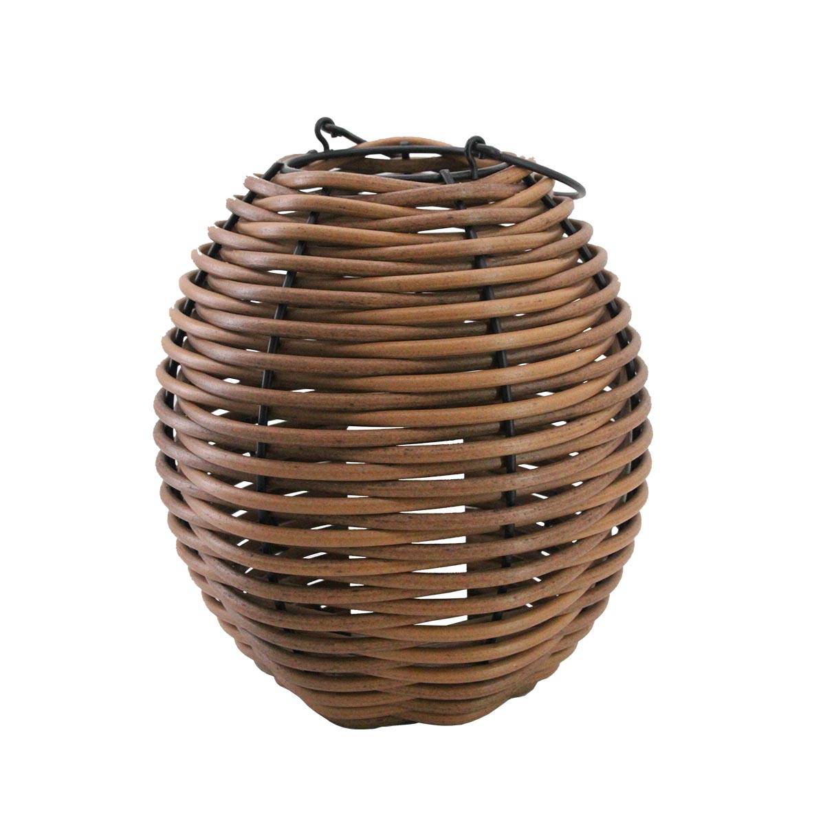 Lumisky - Lanterne sans fil RAFFY Marron Poly rotin D31cm - Image 2