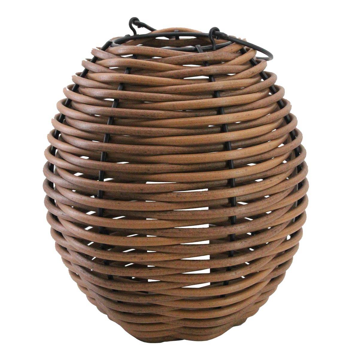 Lumisky - Lanterne sans fil RAFFY Marron Poly rotin D31cm - Image 1