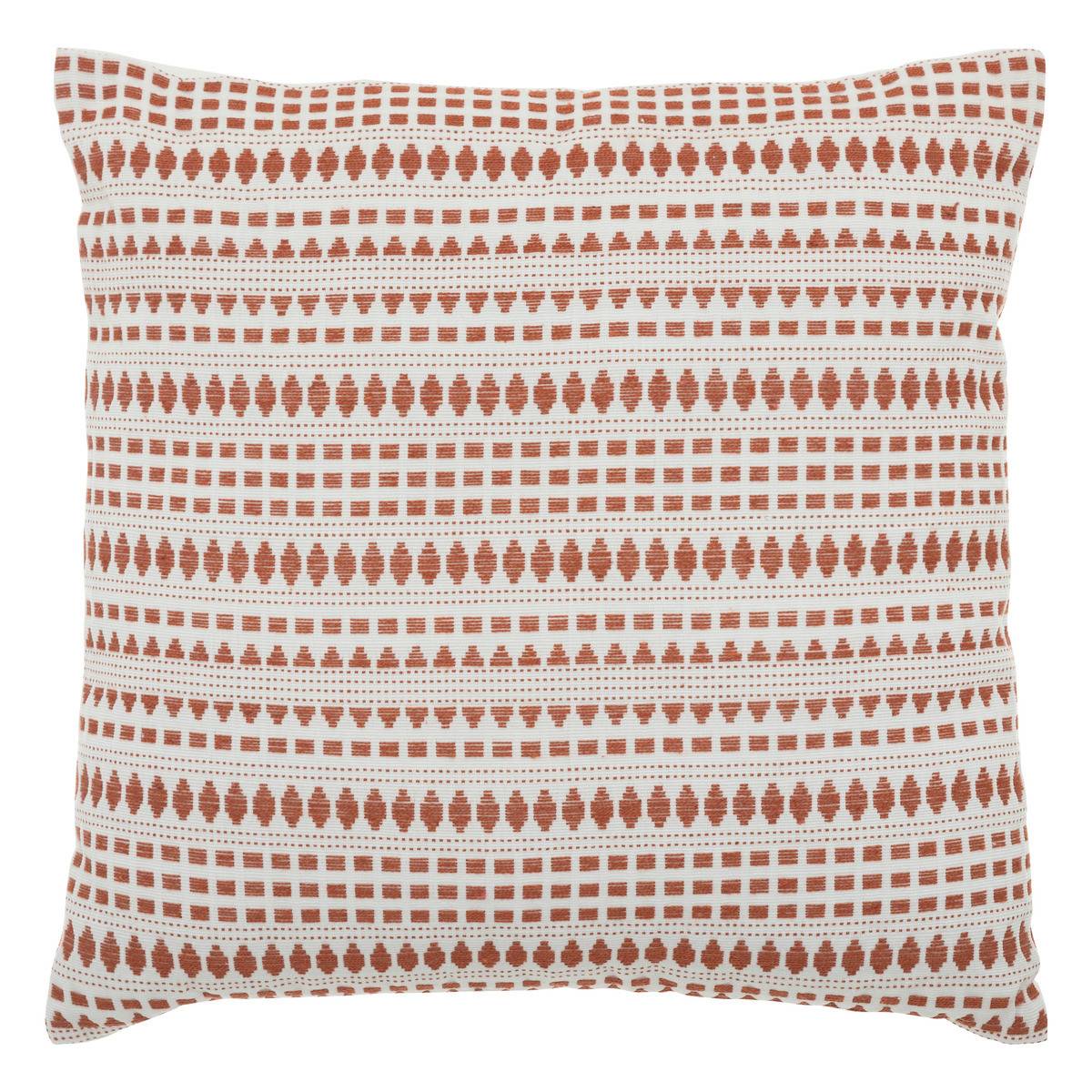 Coussin décoratif Terracotta Jacquard 38 x 38 cm - Image 1