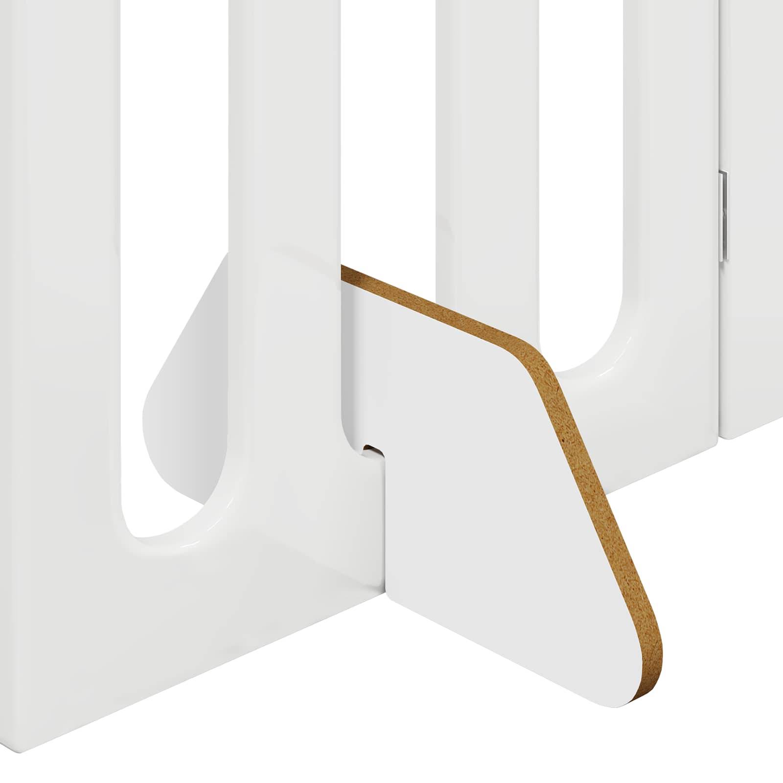 PANGIVO - Clôture pour animaux bois d'ingénierie blanc brillant 100.5 x 38 x 90 cm - PANGIVO - Image 6