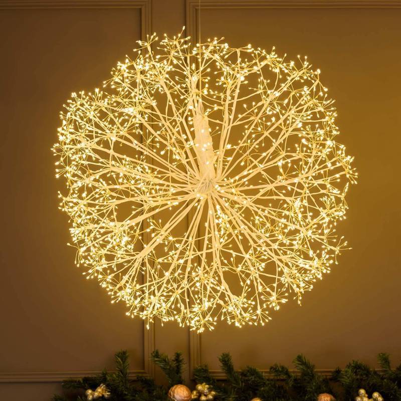 Branche Sphère Riche RICH Blanche Ø80cm 2500 MicroLED FlashLED avec Rameaux Lotti - Image 2