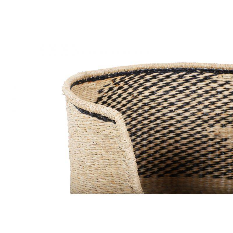 Panier ovale APOLLON pour chien et chat en jonc de mer coussin écru Beau Rivage - Image 6