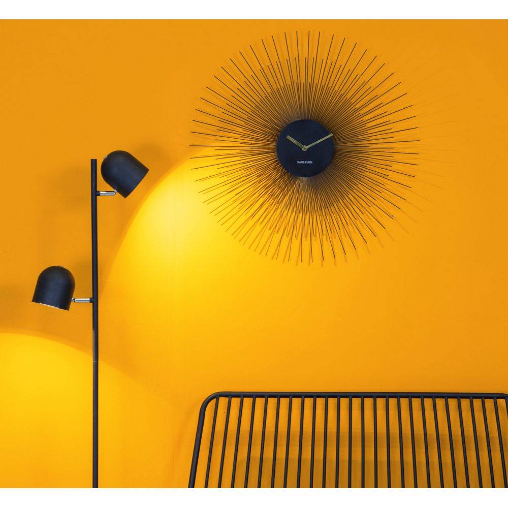 Karlsson - Horloge en métal Peony 60 cm Noir - Image 2