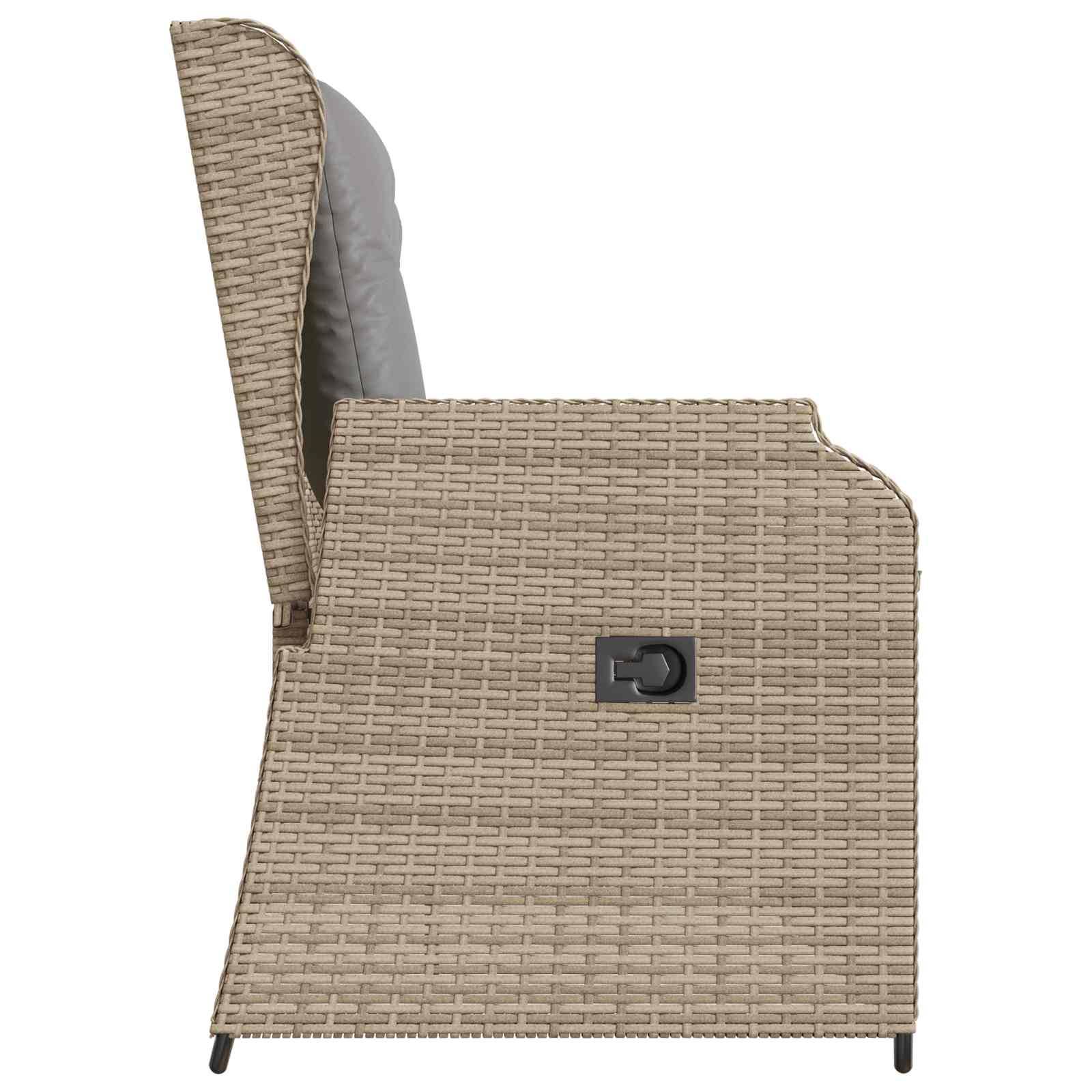 PANGIVO - Banc de jardin 2 places en polyrotin Beige- PANGIVO - Image 5