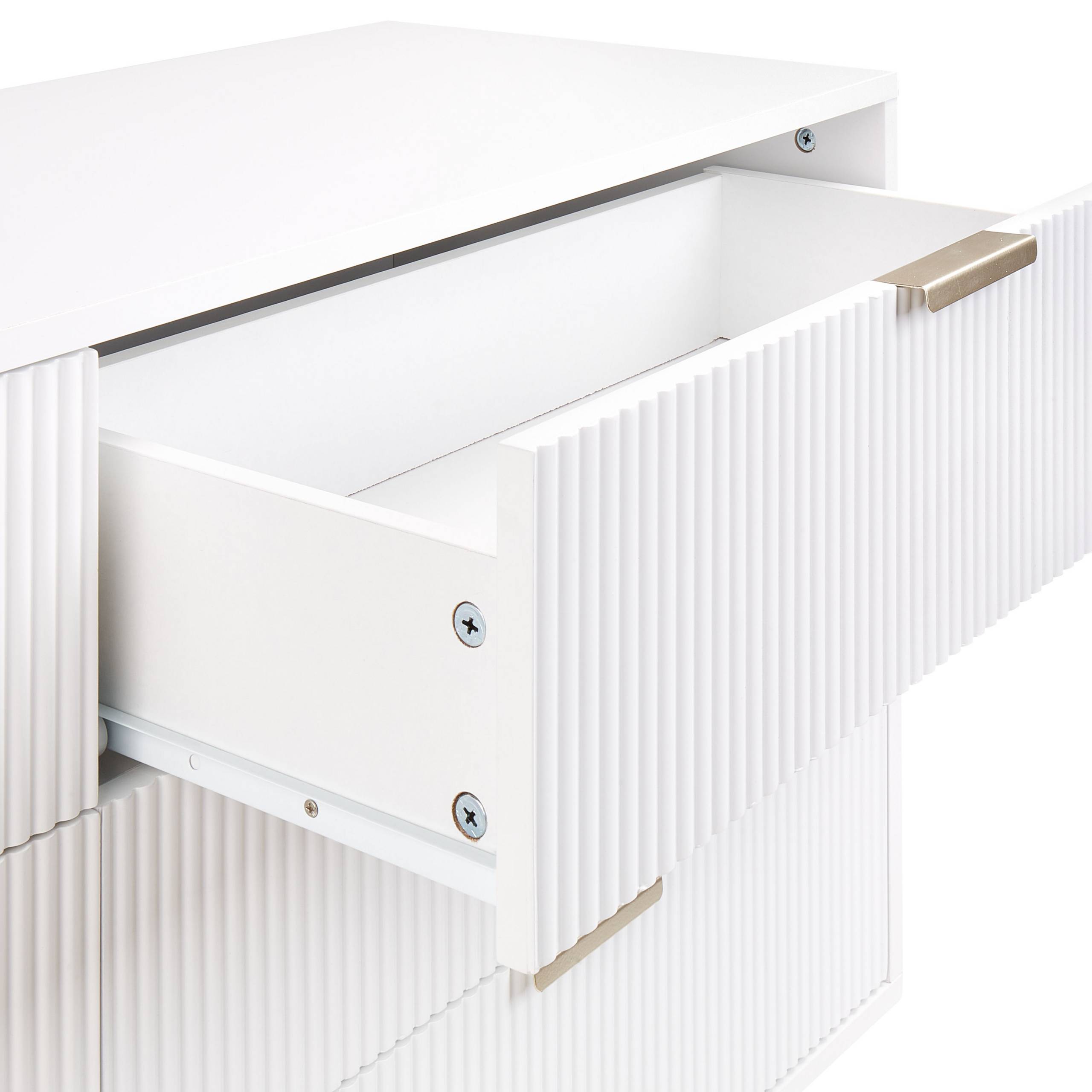 Beliani - Commode MDF Blanc SOHO - 120x40x78- Beliani - Image 7
