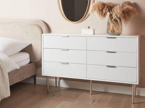 Beliani - Commode MDF Blanc SOHO - 120x40x78- Beliani - Image 1