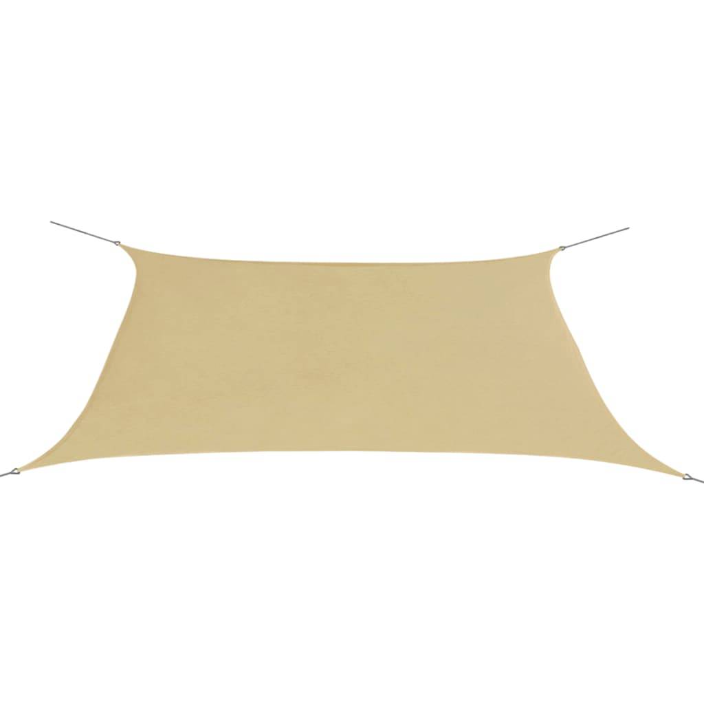 Voile toile d'ombrage parasol en tissu oxford rectangulaire 2 x 4 m beige - Image 1