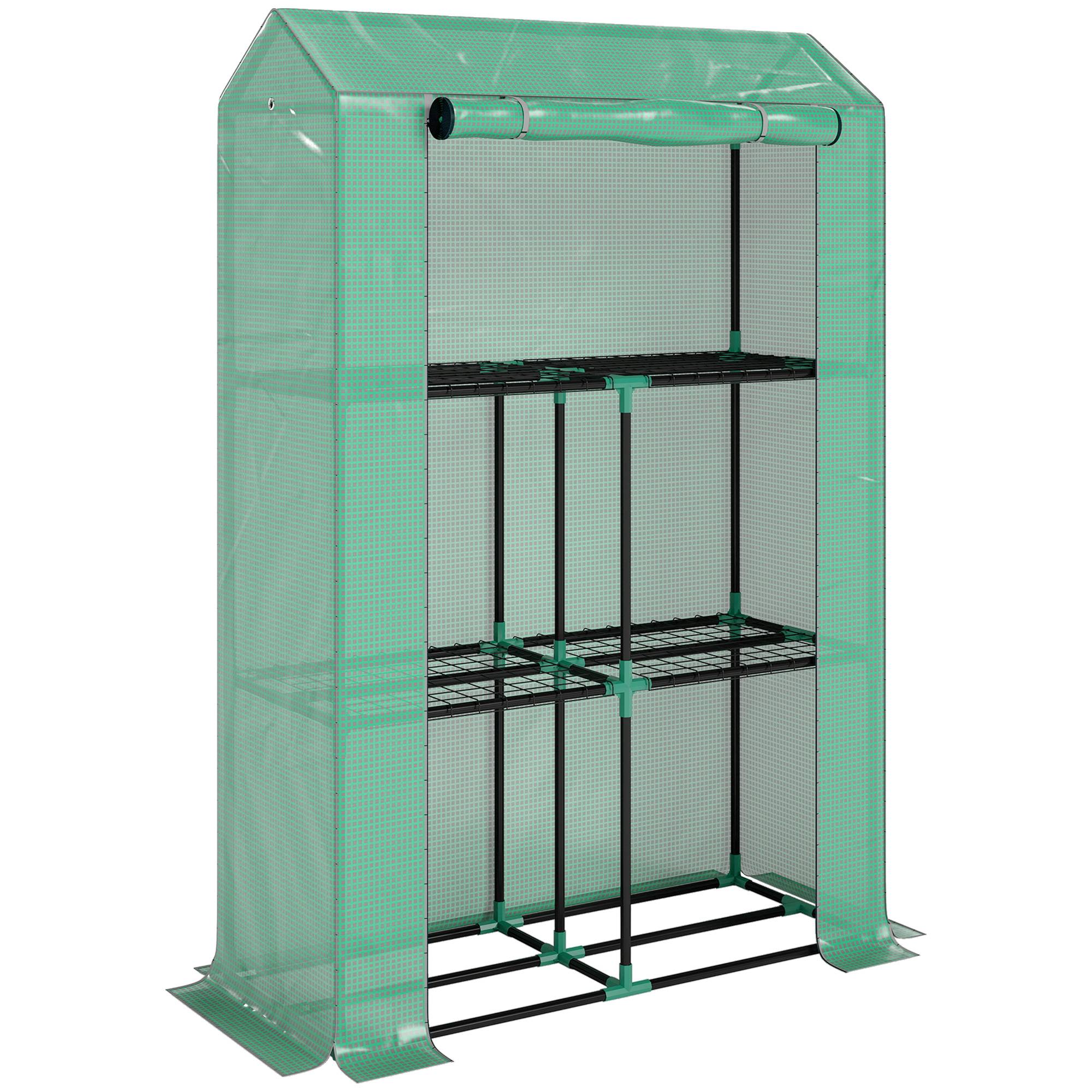 ComfortXL - Serre de jardin polyéthylène vert 100 x 40 x 150 cm 3 étagères protection UV - ComfortXL Outdoor Living - Image 2
