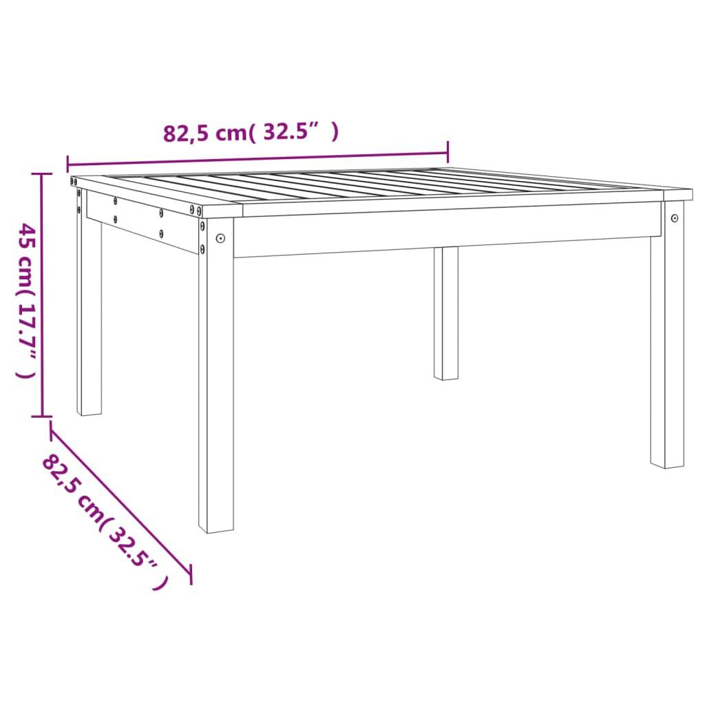 PANGIVO - Table de jardin bois massif pin noir 82,5 x 82,5 x 45 cm - PANGIVO - Image 8